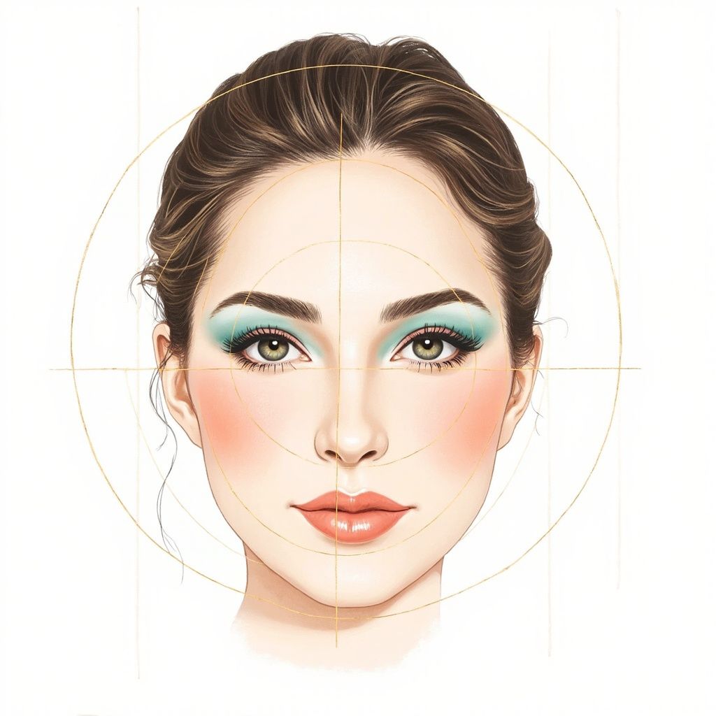 Golden ratio face analysis illustration