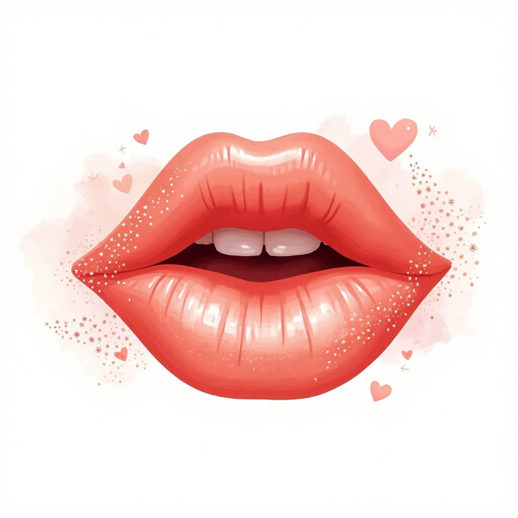 Lips shape analysis illustration